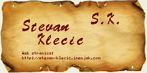 Stevan Klecić vizit kartica